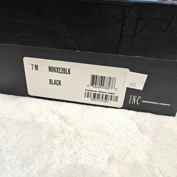 INC Black Rhinestone Embellished Platform Heels With Ankle Strap & Stiletto  Siz - Picture 12 of 12